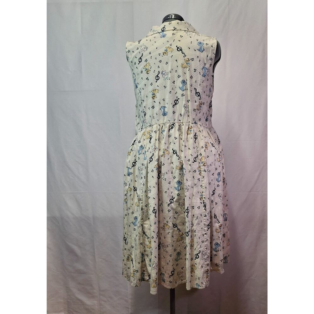 Disney The Aristocats Cat Print Sleeveless Midi Dress Size 20 - Picture 5 of 11